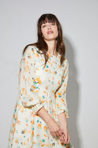 Robe Maia Imprimé Capucine Fabriquée En Italie