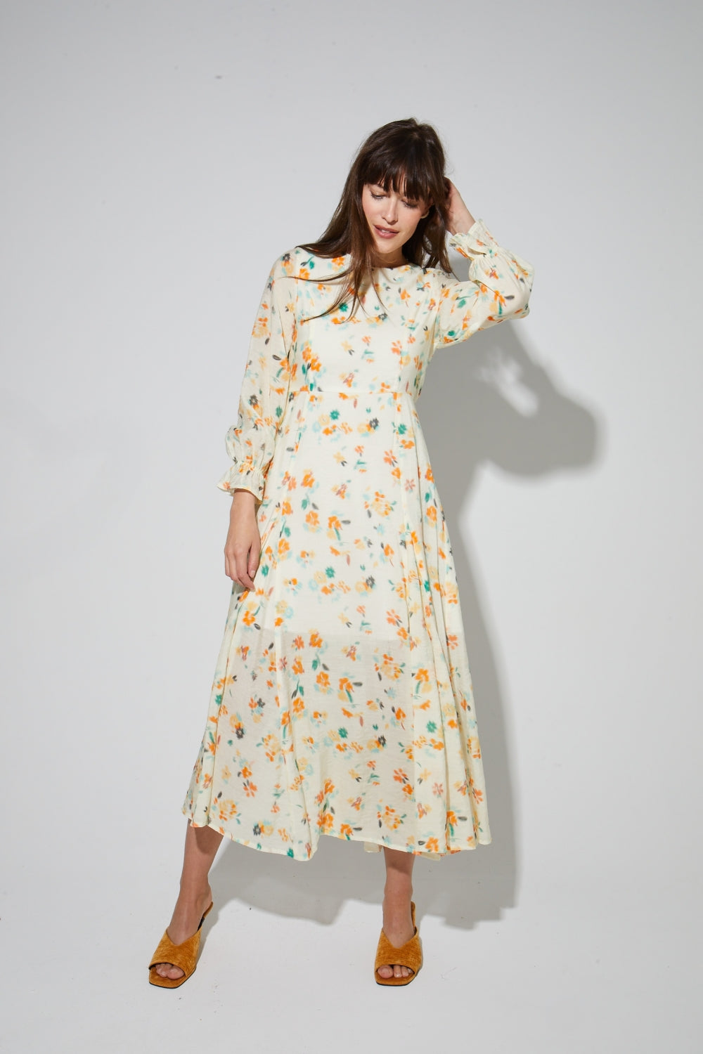 Robe Maia Imprimé Capucine Fabriquée En Italie