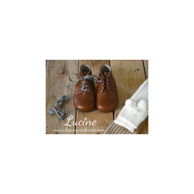 Arthur Baby Booties - Cognac Leather - Unisex