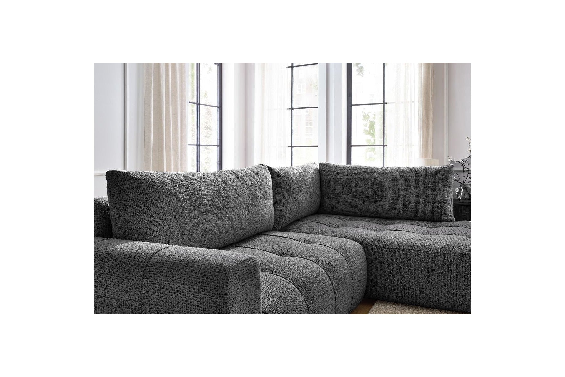 L-Shaped Corner Sofa Convertible with Storage Arsene - Right-Hand Corner