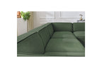 Fixed Panoramic Sofa - Megeve - Mottled Fabric - Left Corner