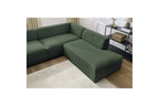 Fixed Panoramic Sofa - Megeve - Mottled Fabric - Left Corner