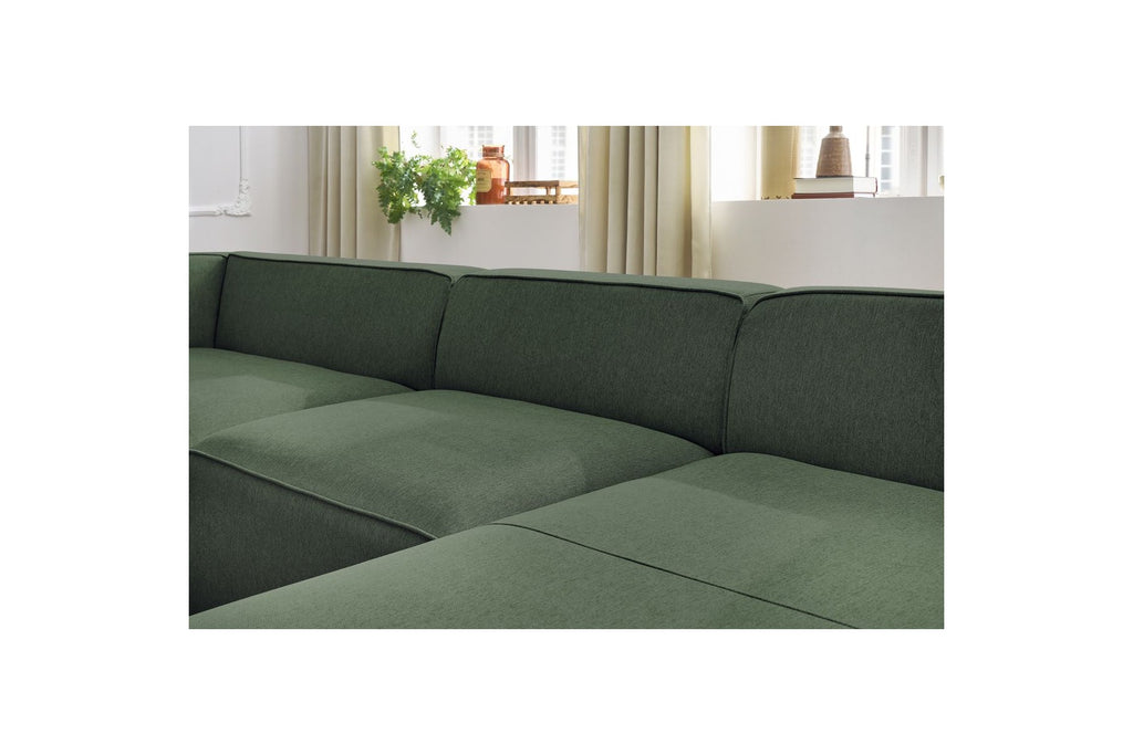 Fixed Panoramic Sofa - Megeve - Mottled Fabric - Right-Hand Corner