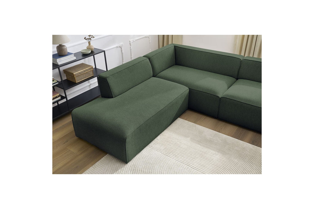 Fixed Panoramic Sofa - Megeve - Mottled Fabric - Right-Hand Corner