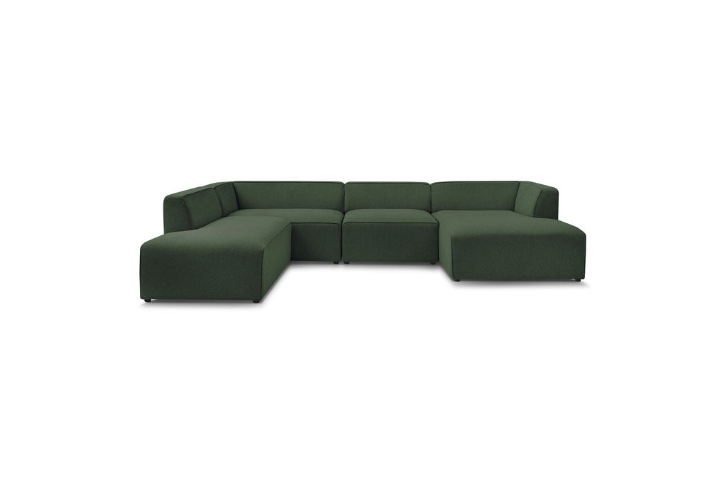 Fixed Panoramic Sofa - Megeve - Mottled Fabric - Right-Hand Corner