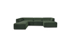 Fixed Panoramic Sofa - Megeve - Mottled Fabric - Right-Hand Corner
