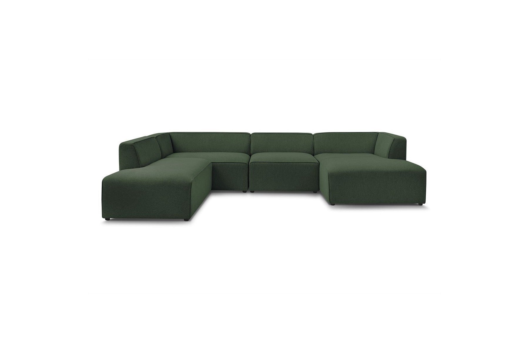 Fixed Panoramic Sofa - Megeve - Mottled Fabric - Right-Hand Corner