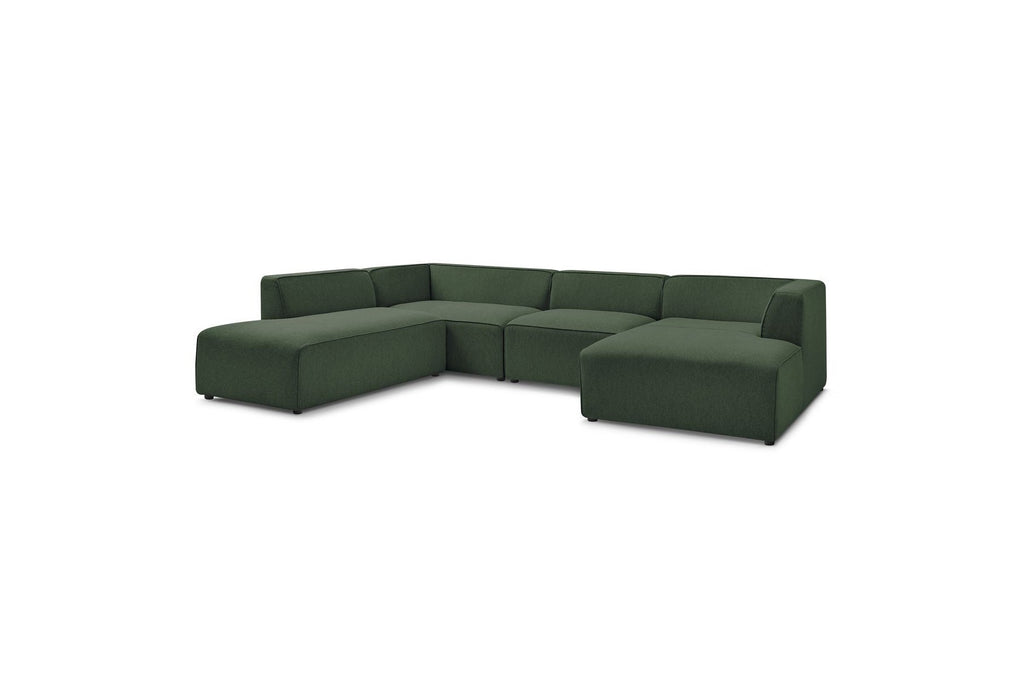 Fixed Panoramic Sofa - Megeve - Mottled Fabric - Right-Hand Corner