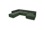 Fixed Panoramic Sofa - Megeve - Mottled Fabric - Right-Hand Corner