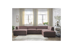 Fixed Panoramic Sofa - Megeve - Mottled Fabric - Left Corner