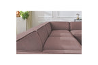 Fixed Panoramic Sofa - Megeve - Mottled Fabric - Left Corner