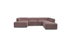 Fixed Panoramic Sofa - Megeve - Mottled Fabric - Left Corner