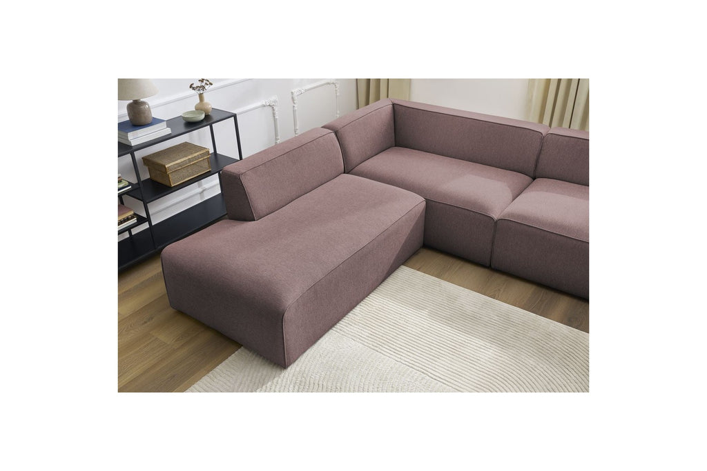Fixed Panoramic Sofa - Megeve - Mottled Fabric - Right-Hand Corner