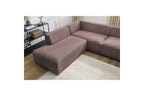 Fixed Panoramic Sofa - Megeve - Mottled Fabric - Right-Hand Corner