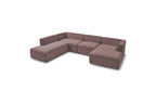 Fixed Panoramic Sofa - Megeve - Mottled Fabric - Right-Hand Corner