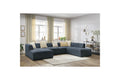 Fixed Panoramic Sofa - Megeve - Mottled Fabric - Left Corner