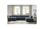 Fixed Panoramic Sofa - Megeve - Mottled Fabric - Left Corner