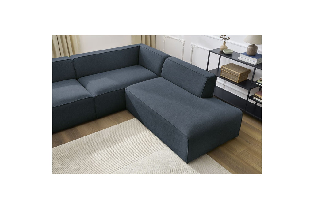 Fixed Panoramic Sofa - Megeve - Mottled Fabric - Left Corner