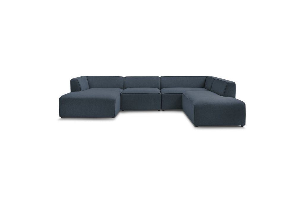 Fixed Panoramic Sofa - Megeve - Mottled Fabric - Left Corner