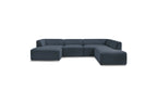 Fixed Panoramic Sofa - Megeve - Mottled Fabric - Left Corner