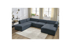 Fixed Panoramic Sofa - Megeve - Mottled Fabric - Right-Hand Corner