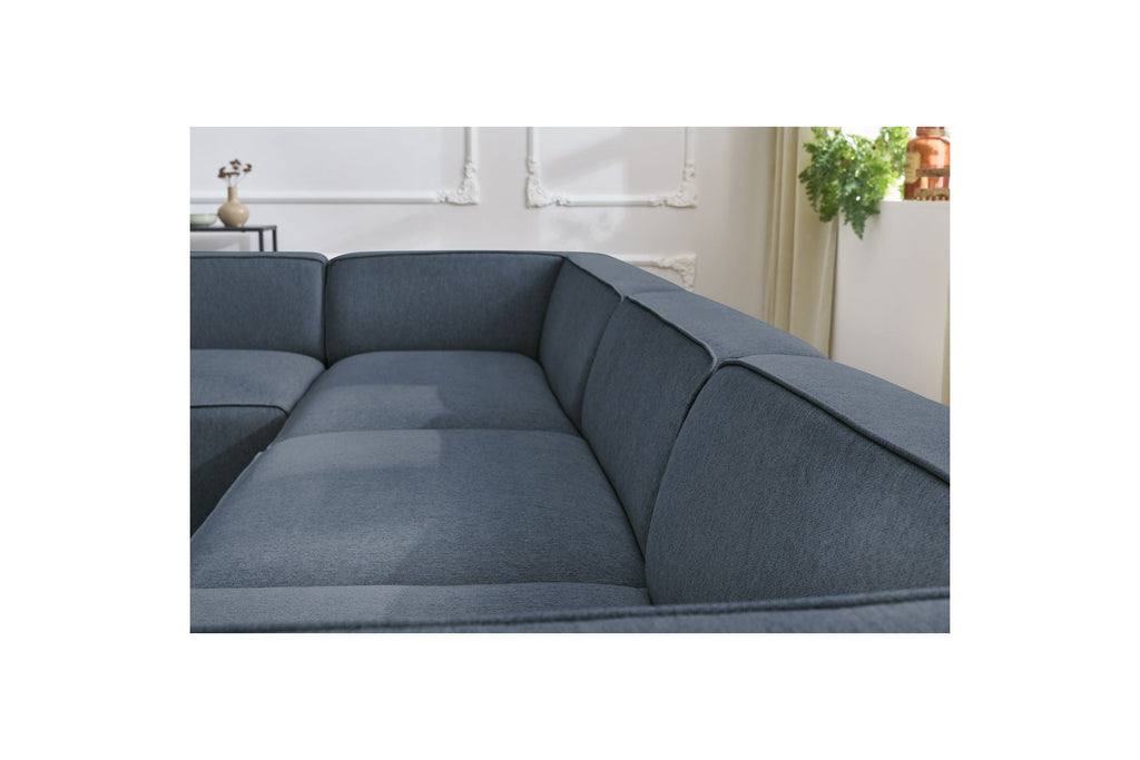 Fixed Panoramic Sofa - Megeve - Mottled Fabric - Right-Hand Corner