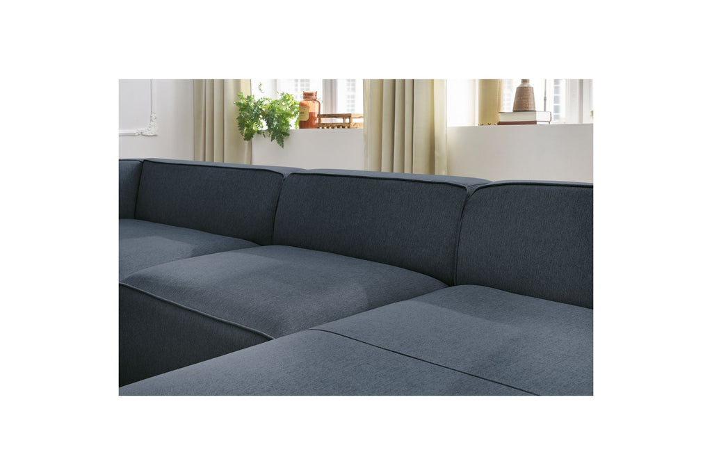 Fixed Panoramic Sofa - Megeve - Mottled Fabric - Right-Hand Corner