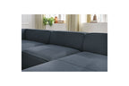 Fixed Panoramic Sofa - Megeve - Mottled Fabric - Right-Hand Corner