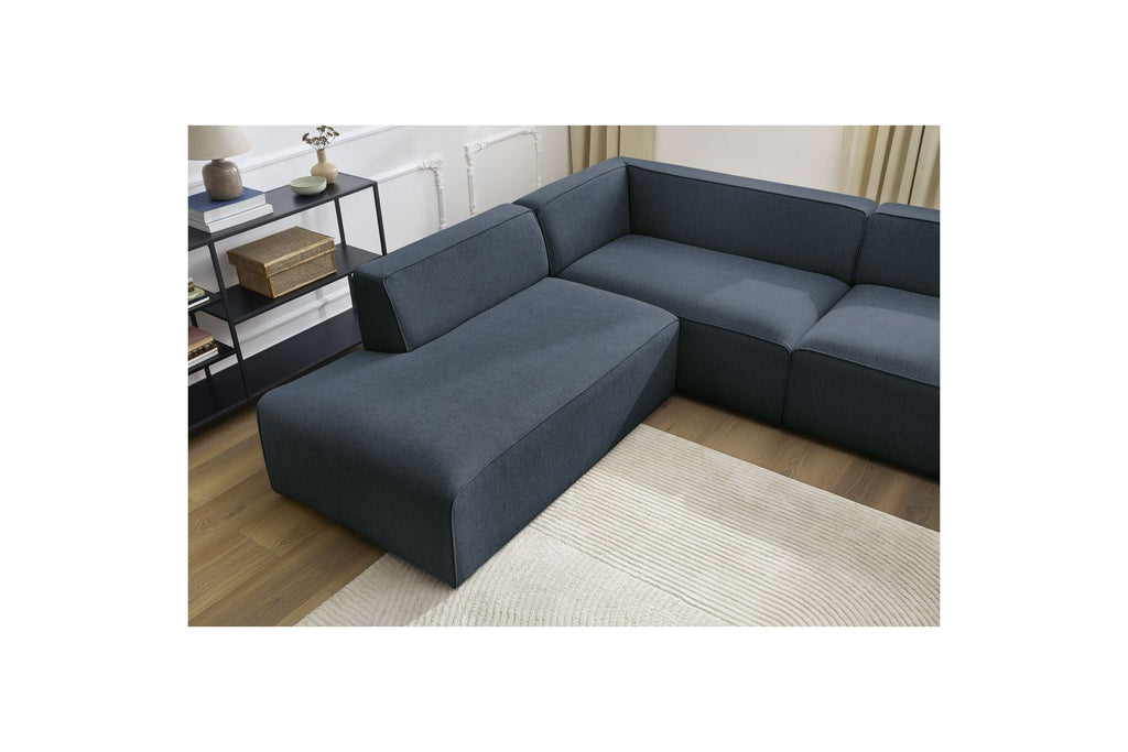 Fixed Panoramic Sofa - Megeve - Mottled Fabric - Right-Hand Corner