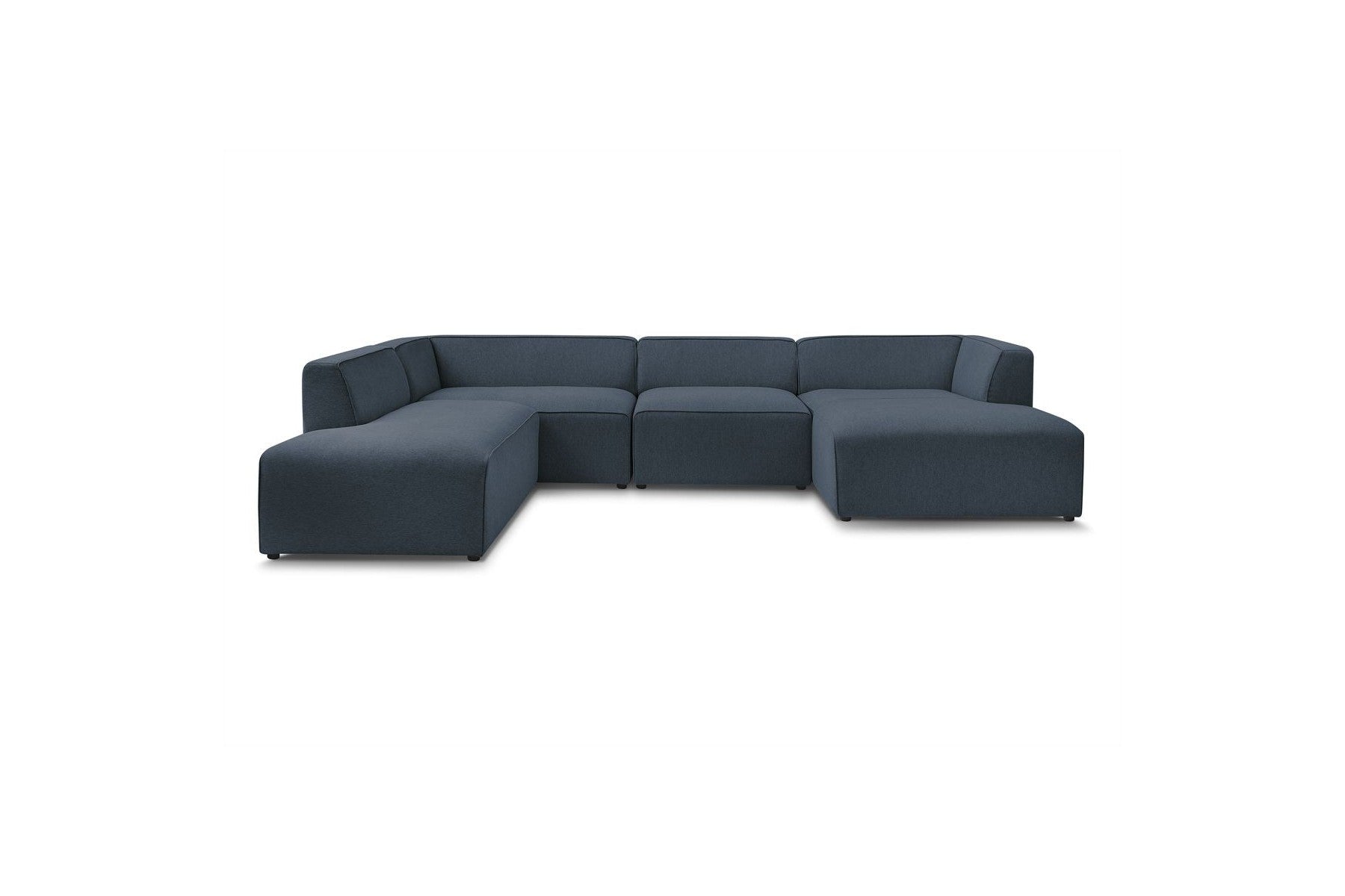 Fixed Panoramic Sofa - Megeve - Mottled Fabric - Right-Hand Corner