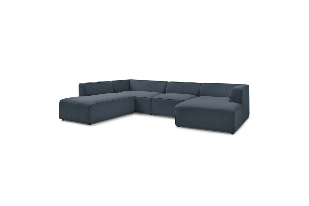 Fixed Panoramic Sofa - Megeve - Mottled Fabric - Right-Hand Corner