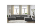 Fixed Panoramic Sofa - Megeve - Mottled Fabric - Left Corner