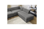 Fixed Panoramic Sofa - Megeve - Mottled Fabric - Left Corner