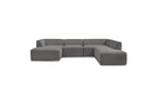 Fixed Panoramic Sofa - Megeve - Mottled Fabric - Left Corner