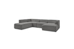 Fixed Panoramic Sofa - Megeve - Mottled Fabric - Right-Hand Corner
