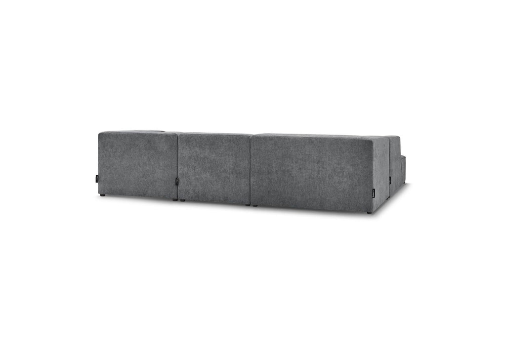Fixed Panoramic Sofa - Megeve - Textured Fabric - Right-Hand Corner