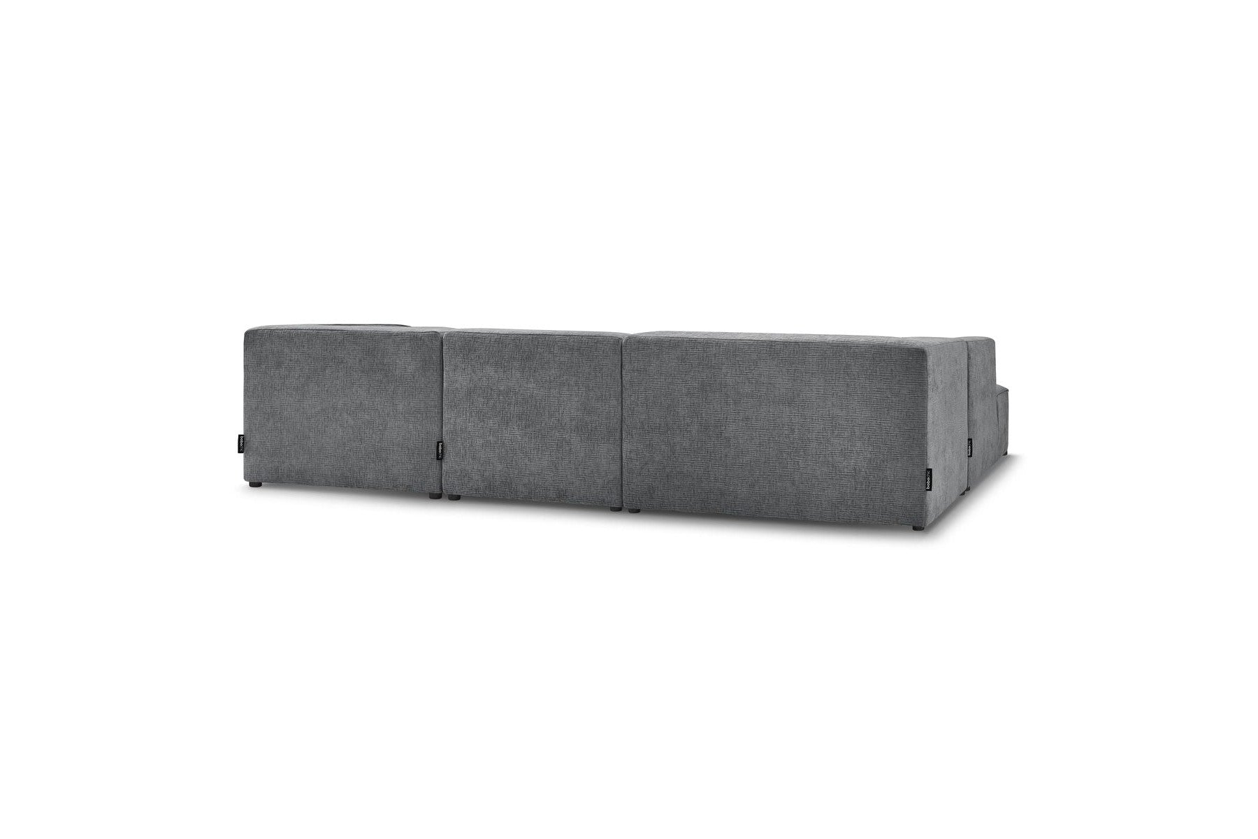 Fixed Panoramic Sofa - Megeve - Textured Fabric - Right-Hand Corner