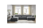 Fixed Panoramic Sofa - Megeve - Textured Fabric - Right-Hand Corner