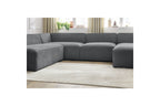 Fixed Panoramic Sofa - Megeve - Textured Fabric - Right-Hand Corner