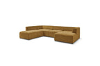 Fixed Panoramic Sofa - Megeve - Textured Fabric - Right-Hand Corner