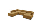 Fixed Panoramic Sofa - Megeve - Textured Fabric - Right-Hand Corner