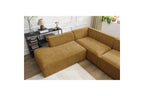 Fixed Panoramic Sofa - Megeve - Textured Fabric - Right-Hand Corner
