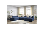 Fixed Panoramic Sofa - Megeve - Textured Fabric - Right-Hand Corner