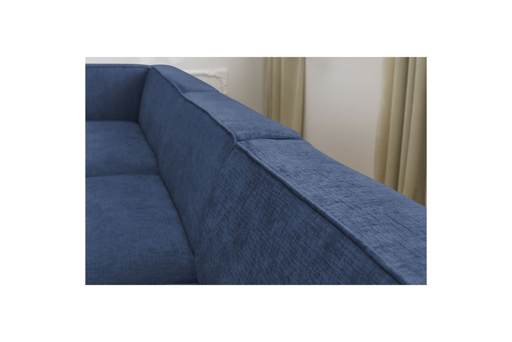 Fixed Panoramic Sofa - Megeve - Textured Fabric - Right-Hand Corner