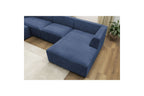 Fixed Panoramic Sofa - Megeve - Textured Fabric - Right-Hand Corner
