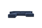 Fixed Panoramic Sofa - Megeve - Textured Fabric - Right-Hand Corner