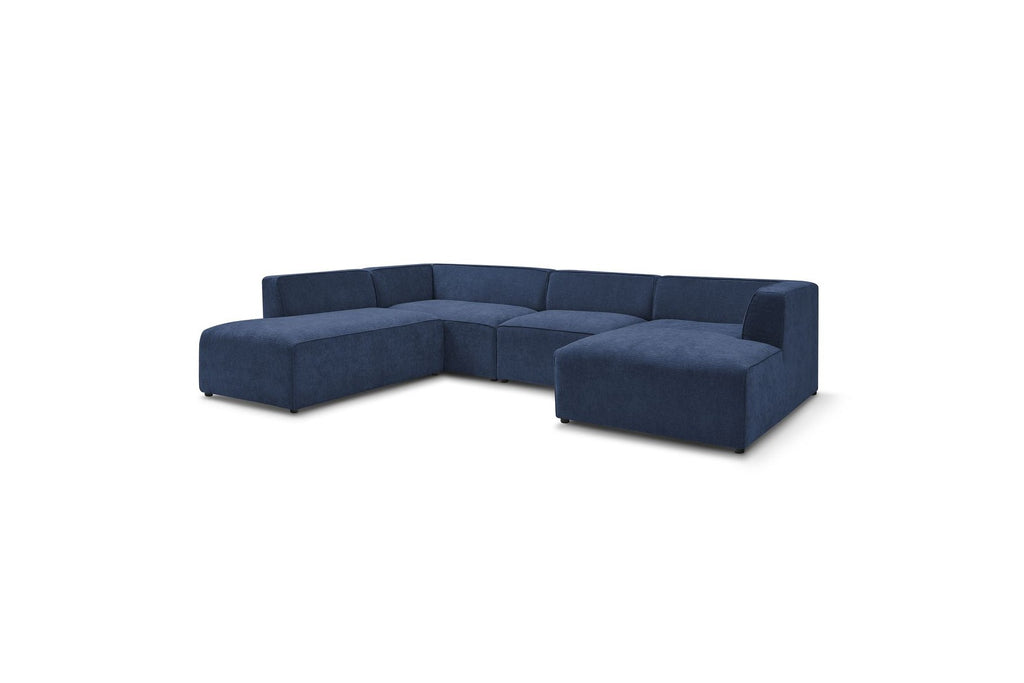 Fixed Panoramic Sofa - Megeve - Textured Fabric - Right-Hand Corner