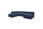 Fixed Panoramic Sofa - Megeve - Textured Fabric - Right-Hand Corner