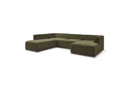 Fixed Panoramic Sofa - Megeve - Textured Fabric - Right-Hand Corner