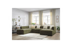 Fixed Panoramic Sofa - Megeve - Textured Fabric - Right-Hand Corner